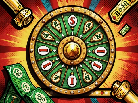 Crazy Time Live-Game-Show Thumbnail mit buntem Money-Wheel